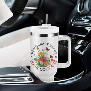 Pro Democracy Tumbler With Handle Human Rights Our Rage Protest Floral FDT TS10 Print Your Wear