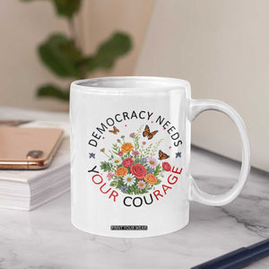 Pro Democracy Coffee Mug Human Rights Our Rage Protest Floral FDT TS10 Print Your Wear