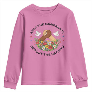 Keep The Immigrants Deport The Racist Youth Sweatshirt Floral FDT TS10 Azalea Print Your Wear