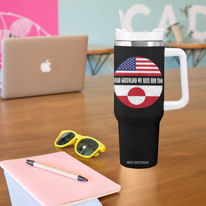 Dear Greenland We Hate Him Too Tumbler With Handle Political Protest Greenlander American Flag TS10 Print Your Wear
