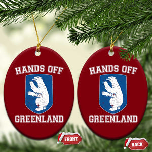 Hands Off Greenland Ceramic Ornament Polar Bear Vintage Political Protest TS10 Print Your Wear