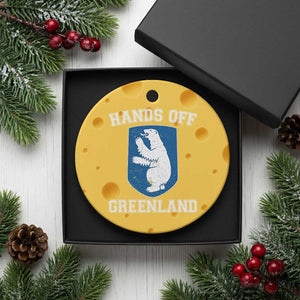 Hands Off Greenland Ceramic Ornament Polar Bear Vintage Political Protest TS10 1pc Yellow Cheese Print Your Wear