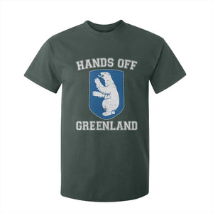 Hands Off Greenland T Shirt For Kid Polar Bear Vintage Political Protest TS10 Dark Forest Green Print Your Wear