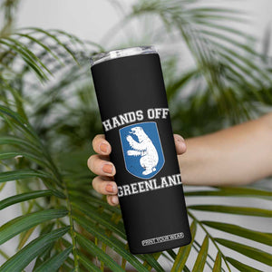 Hands Off Greenland Skinny Tumbler Polar Bear Vintage Political Protest TS10 Print Your Wear