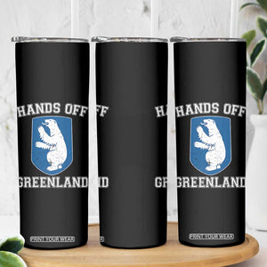Hands Off Greenland Skinny Tumbler Polar Bear Vintage Political Protest TS10 Print Your Wear