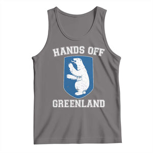 Hands Off Greenland Tank Top Polar Bear Vintage Political Protest TS10 Deep Heather Print Your Wear