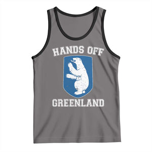 Hands Off Greenland Tank Top Polar Bear Vintage Political Protest TS10 Deep Heather Black Print Your Wear