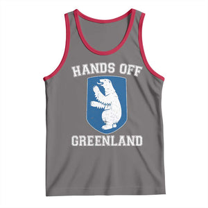 Hands Off Greenland Tank Top Polar Bear Vintage Political Protest TS10 Deep Heather Red Print Your Wear