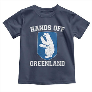 Hands Off Greenland Toddler T Shirt Polar Bear Vintage Political Protest TS10 Navy Print Your Wear