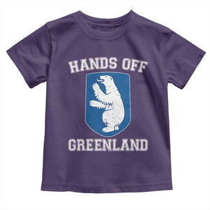 Hands Off Greenland Toddler T Shirt Polar Bear Vintage Political Protest TS10 Purple Print Your Wear
