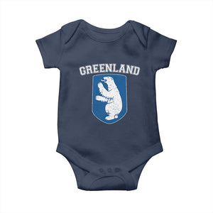 Greenland Baby Onesie Polar Bear Vintage Political Protest TS10 Navy Print Your Wear