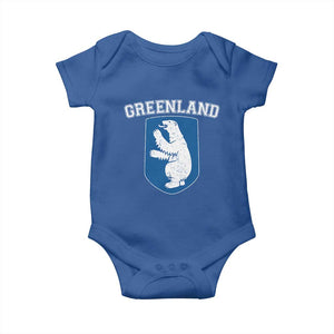 Greenland Baby Onesie Polar Bear Vintage Political Protest TS10 Royal Blue Print Your Wear