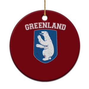 Greenland Ceramic Ornament Polar Bear Vintage Political Protest TS10 1pc Red Print Your Wear