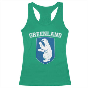 Greenland Racerback Tank Top Polar Bear Vintage Political Protest TS10 Irish Green Print Your Wear