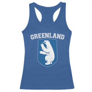 Greenland Racerback Tank Top Polar Bear Vintage Political Protest TS10 Royal Blue Print Your Wear