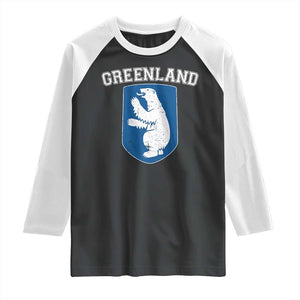 Greenland Raglan Shirt Polar Bear Vintage Political Protest TS10 Black White Print Your Wear