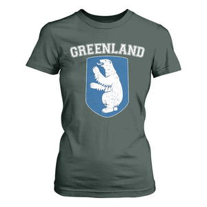 Greenland T Shirt For Women Polar Bear Vintage Political Protest TS10 Dark Forest Green Print Your Wear