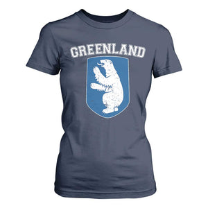 Greenland T Shirt For Women Polar Bear Vintage Political Protest TS10 Navy Print Your Wear