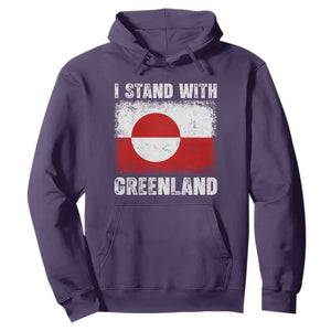 I Stand With Greenland Hoodie Grunge Flag TS10 Purple Print Your Wear