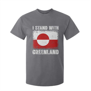 I Stand With Greenland T Shirt For Kid Grunge Flag TS10 Charcoal Print Your Wear