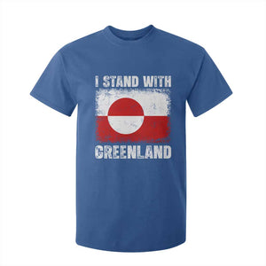 I Stand With Greenland T Shirt For Kid Grunge Flag TS10 Royal Blue Print Your Wear