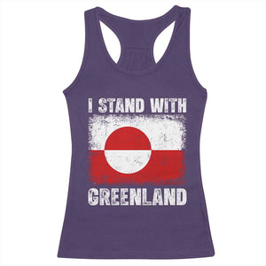 I Stand With Greenland Racerback Tank Top Grunge Flag TS10 Purple Print Your Wear