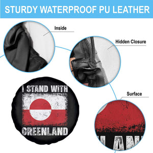 I Stand With Greenland Spare Tire Cover Grunge Flag TS10 Print Your Wear