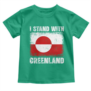 I Stand With Greenland Toddler T Shirt Grunge Flag TS10 Irish Green Print Your Wear