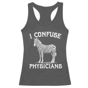 Rare Disease Awereness Racerback Tank Top Zebra Ribbon Cancer Warrior Gift TS10 Dark Heather Print Your Wear