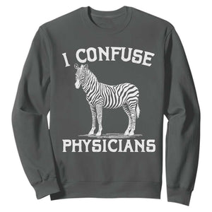 Rare Disease Awereness Sweatshirt Zebra Ribbon Cancer Warrior Gift TS10 Dark Heather Print Your Wear