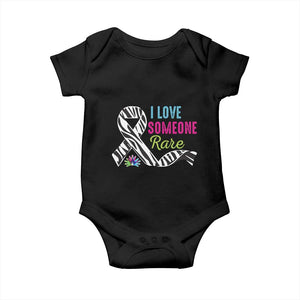 Rare Disease Awereness Baby Onesie I Love Someone Rare Zebra Ribbon TS10 Black Print Your Wear
