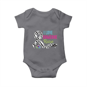 Rare Disease Awereness Baby Onesie I Love Someone Rare Zebra Ribbon TS10 Charcoal Print Your Wear