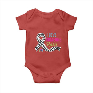 Rare Disease Awereness Baby Onesie I Love Someone Rare Zebra Ribbon TS10 Red Print Your Wear