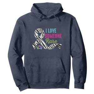 Rare Disease Awereness Hoodie I Love Someone Rare Zebra Ribbon TS10 Navy Print Your Wear