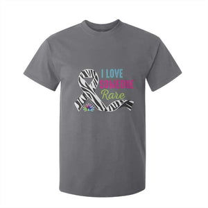 Rare Disease Awereness T Shirt For Kid I Love Someone Rare Zebra Ribbon TS10 Charcoal Print Your Wear