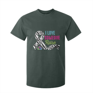 Rare Disease Awereness T Shirt For Kid I Love Someone Rare Zebra Ribbon TS10 Dark Forest Green Print Your Wear