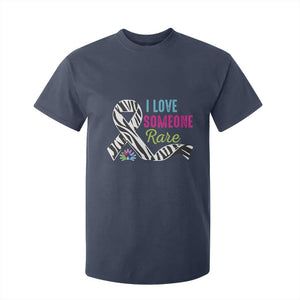 Rare Disease Awereness T Shirt For Kid I Love Someone Rare Zebra Ribbon TS10 Navy Print Your Wear