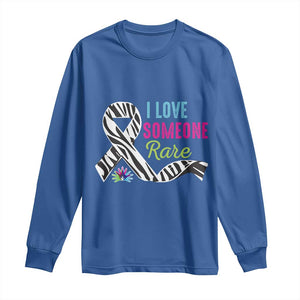 Rare Disease Awereness Long Sleeve Shirt I Love Someone Rare Zebra Ribbon TS10 Royal Blue Print Your Wear