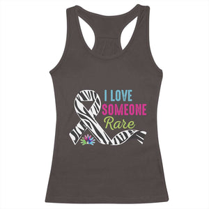 Rare Disease Awereness Racerback Tank Top I Love Someone Rare Zebra Ribbon TS10 Dark Chocolate Print Your Wear