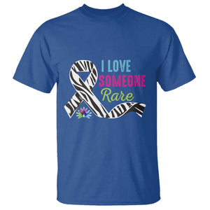 Rare Disease Awereness T Shirt I Love Someone Rare Zebra Ribbon TS10 Royal Blue Print Your Wear