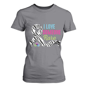 Rare Disease Awereness T Shirt For Women I Love Someone Rare Zebra Ribbon TS10 Charcoal Print Your Wear