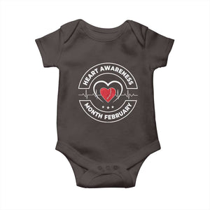 CHD Heart Disease Awareness Baby Onesie American Heart Health Month February TS10 Dark Chocolate Print Your Wear