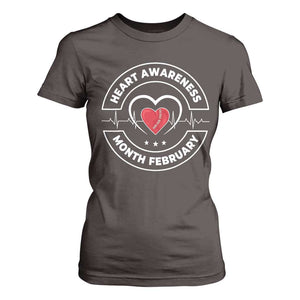 CHD Heart Disease Awareness T Shirt For Women American Heart Health Month February TS10 Dark Chocolate Print Your Wear