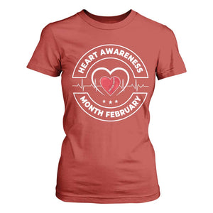 CHD Heart Disease Awareness T Shirt For Women American Heart Health Month February TS10 Red Print Your Wear
