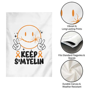 Multiple Sclerosis Awareness Garden Flag Keep Smyelin MS Support TS10 Print Your Wear