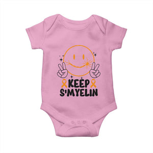 Multiple Sclerosis Awareness Baby Onesie Keep Smyelin MS Support TS10 Light Pink Print Your Wear