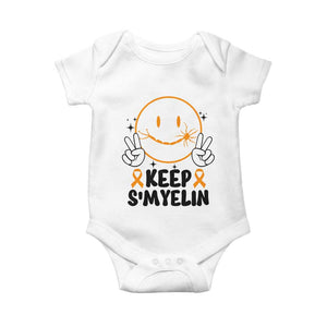 Multiple Sclerosis Awareness Baby Onesie Keep Smyelin MS Support TS10 White Print Your Wear