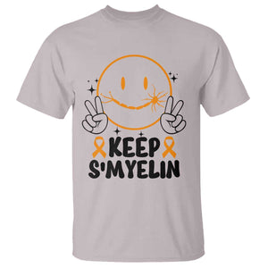 Multiple Sclerosis Awareness T Shirt Keep Smyelin MS Support TS10 Ice Gray Print Your Wear