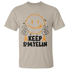 Multiple Sclerosis Awareness T Shirt Keep Smyelin MS Support TS10 Sand Print Your Wear