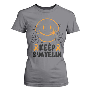 Multiple Sclerosis Awareness T Shirt For Women Keep Smyelin MS Support TS10 Charcoal Print Your Wear